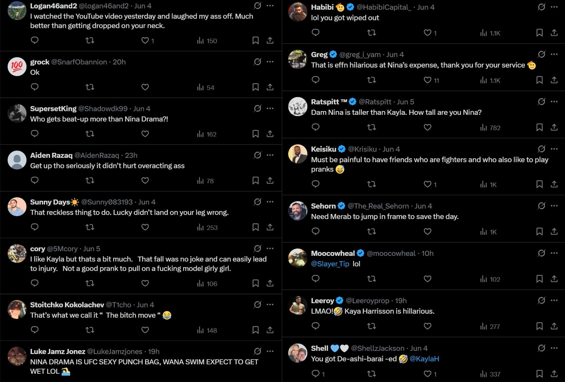 Fan reaction to Harrison's prank on Daniele
